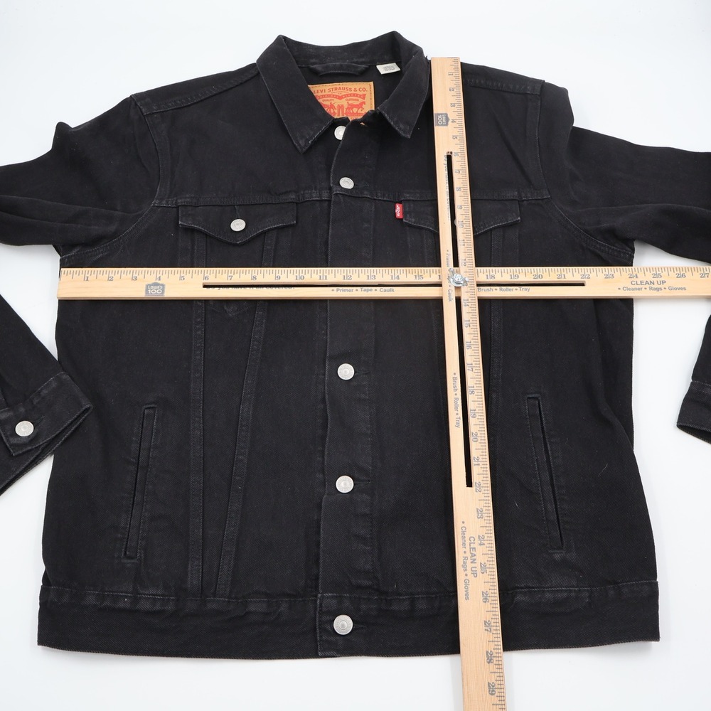 Levis Trucker Jacket Mens XL Black Denim Button Up 72334-3485 Classic Coat - Picture 7 of 14